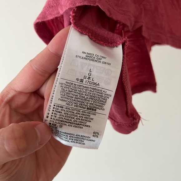 Gap Cotton Pastel Red Tank Top A line - Picture 5 of 6